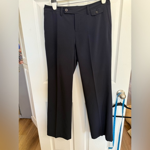 Eddie Bauer Mercer Chino Dress Pants Womens Size 10 Navy Blue Pockets Office - Picture 1 of 4